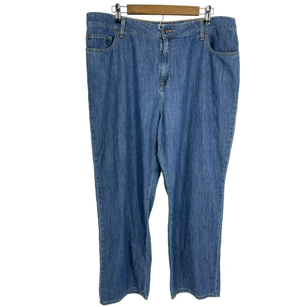 L.L. Bean Classic Fit Straight Leg High Rise Jeans Size 20